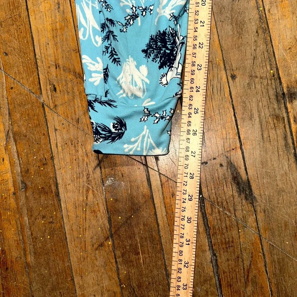 Cuddl Duds Sleep Pants Womens XS Blue Knit Drawstring‎ Graphic Print Comfort